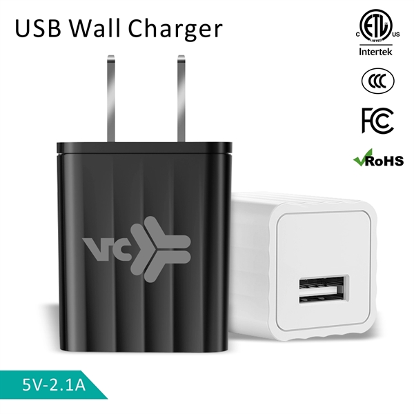 Dual Port USB Wall Charger Adapter, AC Adapter, Travel - Image 1