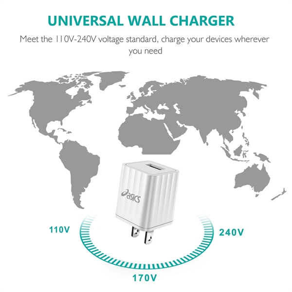 Dual Port USB Wall Charger Adapter, AC Adapter, Travel - Image 4