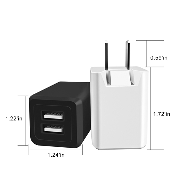 Dual Port USB Wall Charger Adapter, AC Adapter, Travel Charg - Image 4