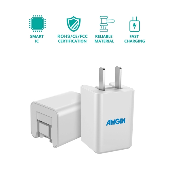 Dual Port USB Wall Charger Adapter, AC Adapter, Travel Charg - Image 6