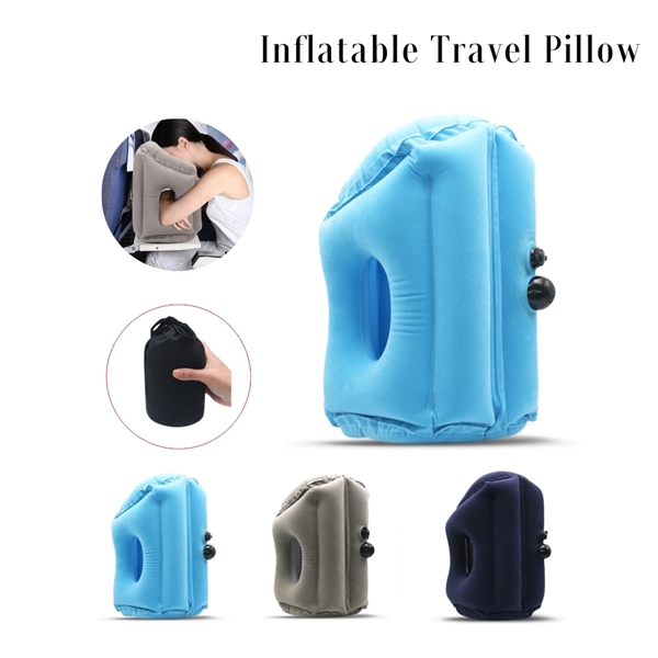 Inflatable Travel Pillow, Carry On Head Neck Rest Pillow - Image 1
