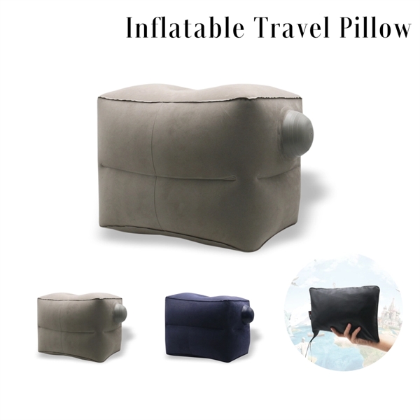 Carry on Inflatable Foot Rest Pillow with Packsack - Image 1