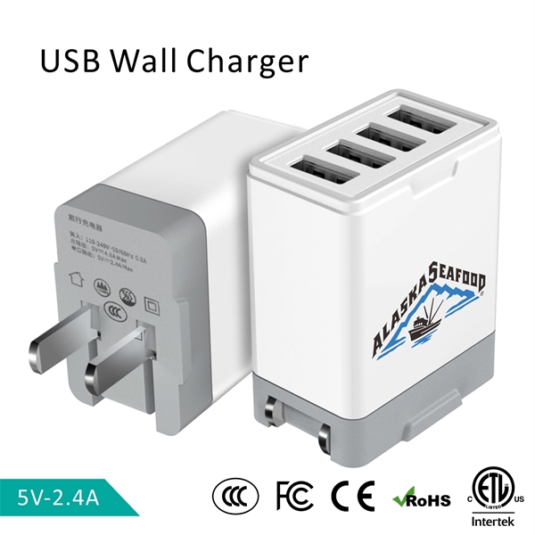 4  Port USB Wall Charger Adapter, Travel Charging Station - Image 1
