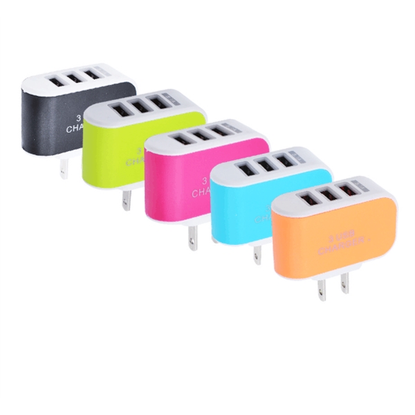 3 Port USB AC Charger Adapters - Image 3