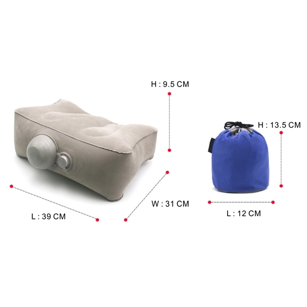 Carry on Inflatable Foot Rest Pillow with Packsack - Image 5