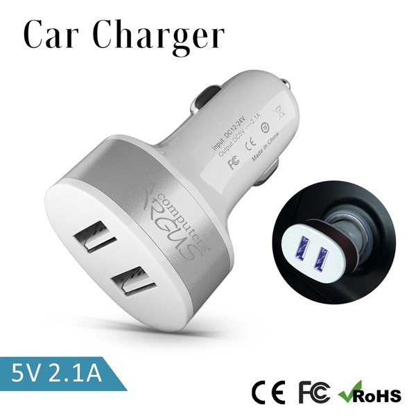 2.1A Dual Port USB Car Charger, Cigarette Lighter charger - Image 1