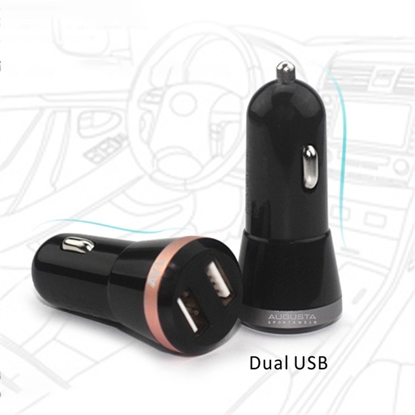 2.4A Dual Port USB Car Charger, Cigarette Lighter charger - Image 3