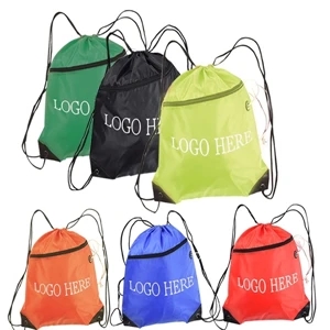 Drawstring Backpack With Earphone Jack
