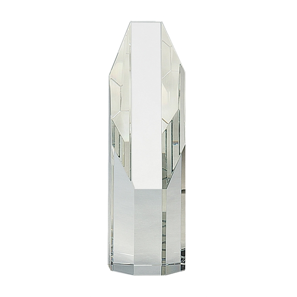 Clear Octagon Slant-Top Crystal Tower