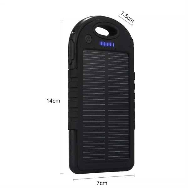 5000mah Dual-USB Solar Power Bank Battery Charger - Image 1