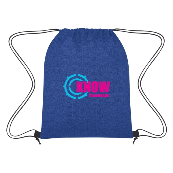 Heathered Non-Woven Drawstring Backpack - Image 4