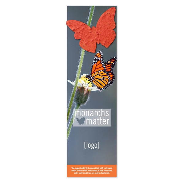 Save The Monarchs Seed Paper Shape Bookmark