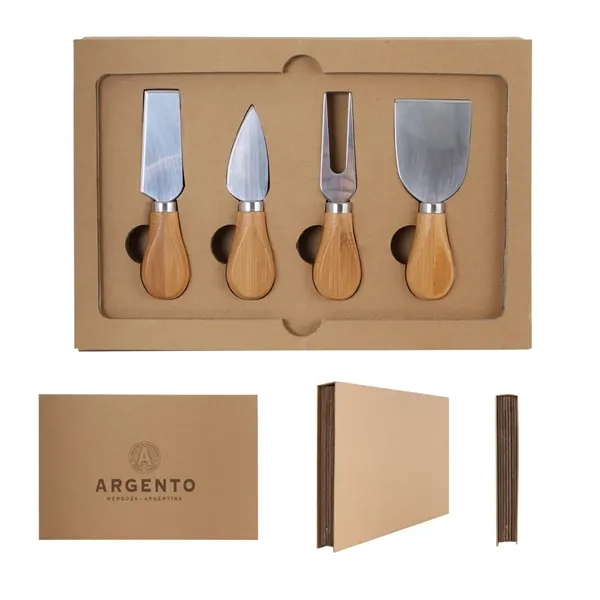 5-Pc Cheese Knife Set with Cardboard Gift Box - Image 2