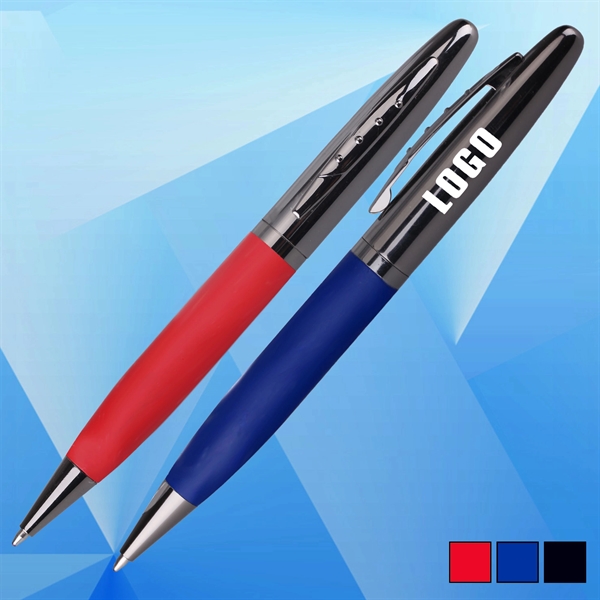 Metal Ballpoint Pen with Anti-slip Grip - Image 1