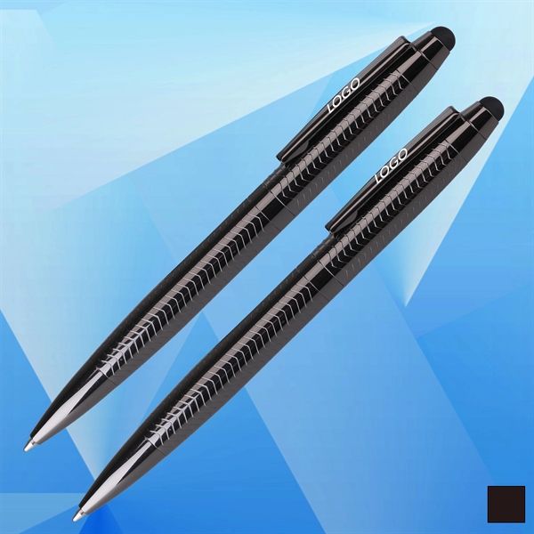 Ripple Ballpoint Pen with Stylus - Image 1