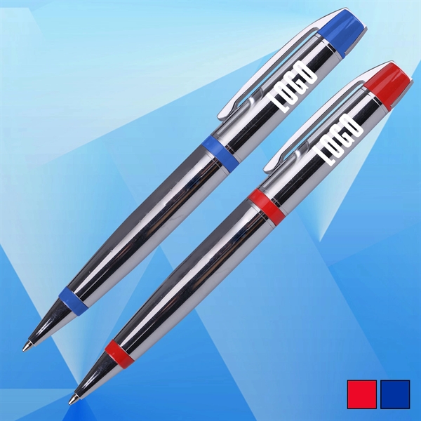 Colorful Stripe Ballpoint Pen - Image 1