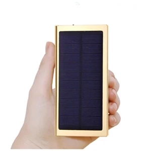 Portable ultra slim metal solar power bank 8000mAh