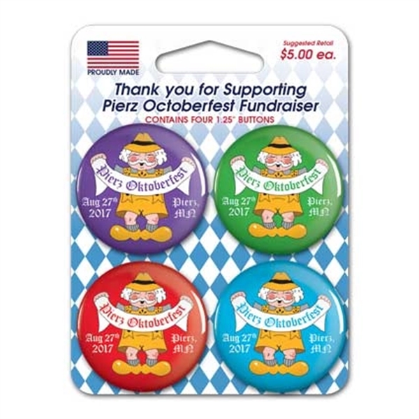 4 Pack Carded Buttons