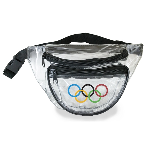 TRANSPARENT CLEAR FANNY PACK W/ FULL COLOR IMPRINT - Image 1