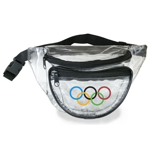TRANSPARENT CLEAR FANNY PACK W/ FULL COLOR IMPRINT