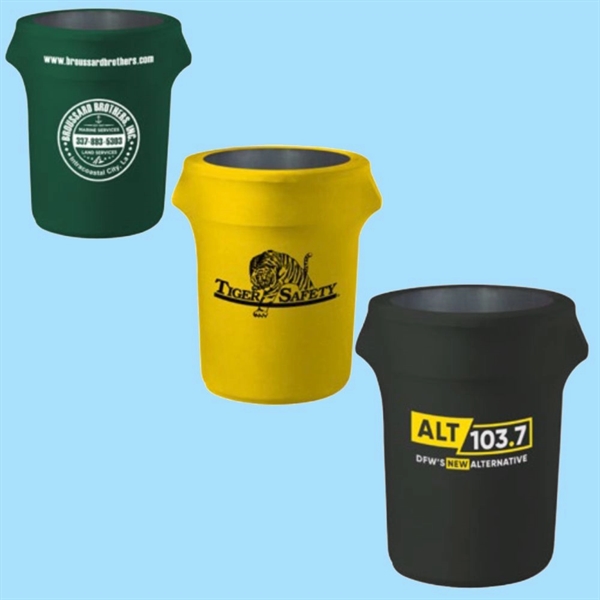 Can Wraps: 44-Gallon Full Digital Trash Can Wrap Sleeves - Image 2