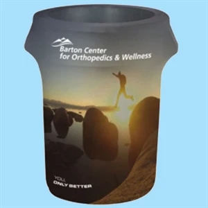 Can Wraps: 55-Gallon Full Digital Trash Can Wrap Sleeves