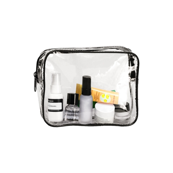 Clear Travel Cosmetic Bag - Image 2