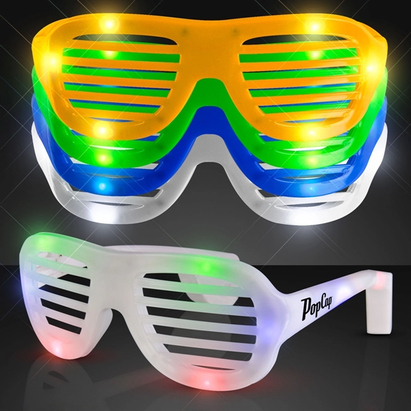 Promotional light up slotted sunglasses - Image 1