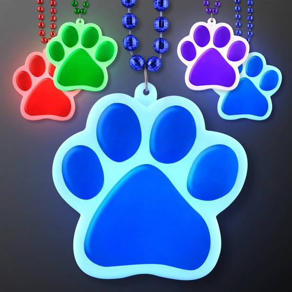 Light Up Paw Print Necklace - Image 6