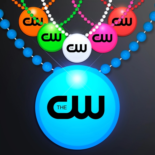 LED Circle Badge with Beads - Image 1