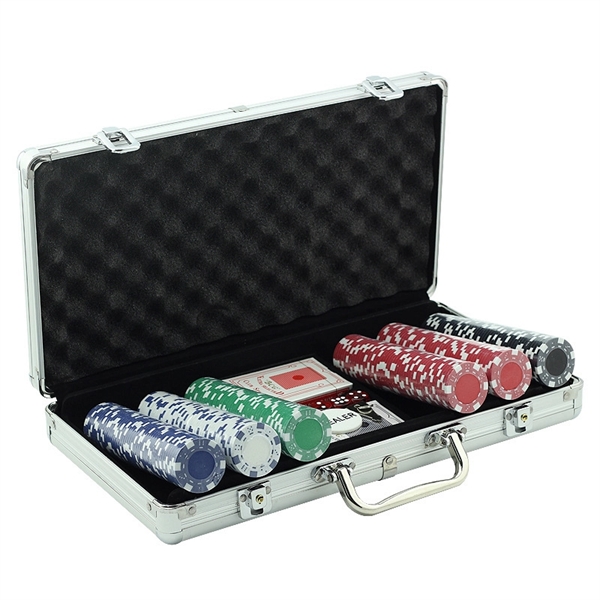 Aluminum Case Poker Set W/  500 Chips - Image 1
