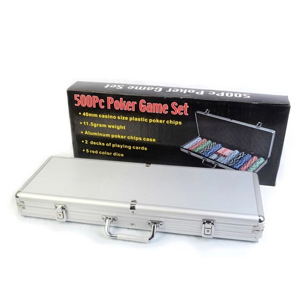Aluminum Case Poker Set W/  500 Chips - Image 2