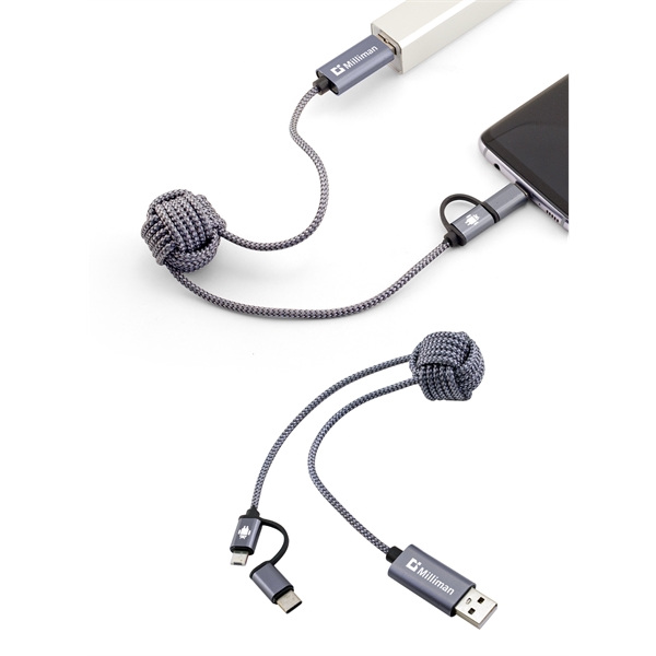 Knotted 3-In-1 Braided Charging Cable - Image 3