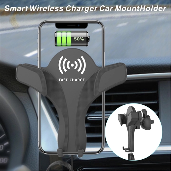 Auto Clamping Wireless Car Charger Mount Car Mounted Charger - Image 2