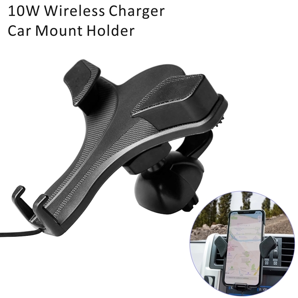 Auto Clamping Wireless Car Charger Mount Car Mounted Charger - Image 1