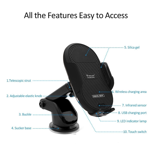 Wireless Car Charger Mount, Car Mounted Charger - Image 3