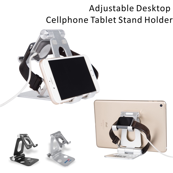 Adjustable Foldable Desktop Cellphone Tablet Stand Holder - Image 1