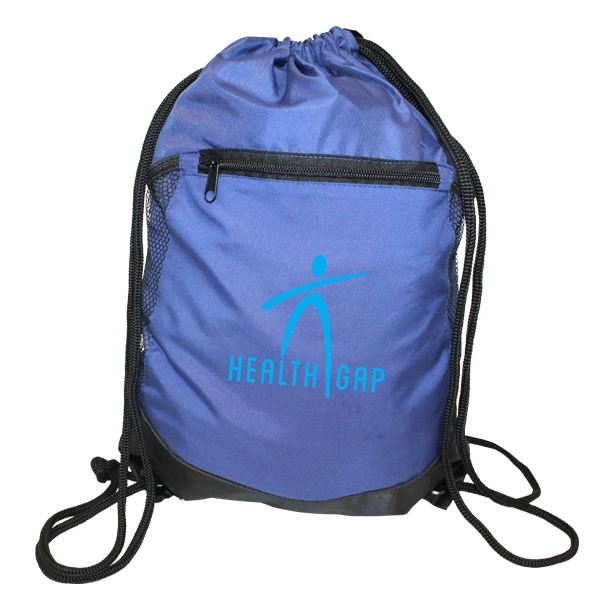 Soft RPET Pocket Drawstring Backpack - Image 3