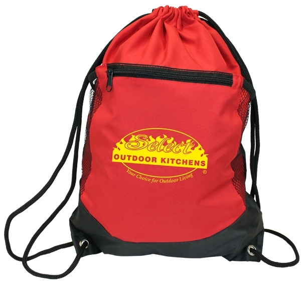 Soft RPET Pocket Drawstring Backpack - Image 5