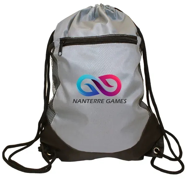 Soft RPET Pocket Drawstring Backpack, Full Color Digital - Image 4