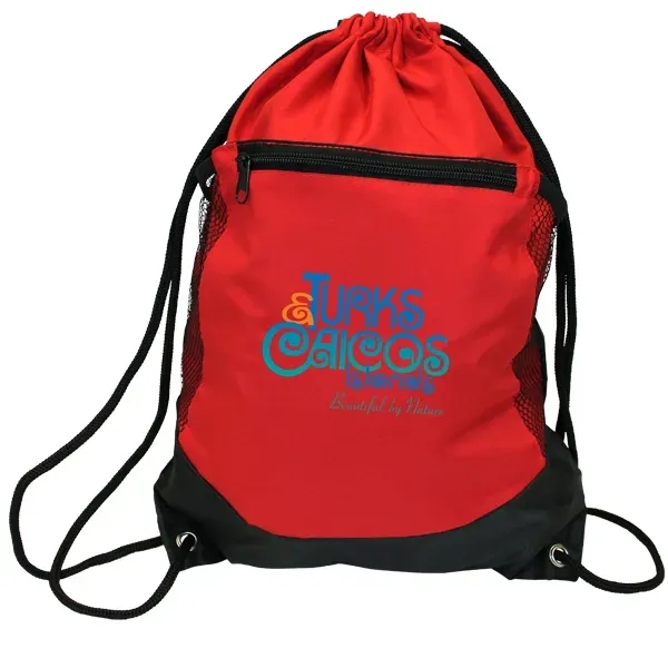 Soft RPET Pocket Drawstring Backpack, Full Color Digital - Image 5