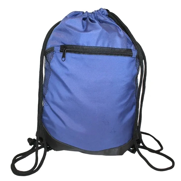 Blank, Soft RPET Pocket Drawstring Backpack - Image 3