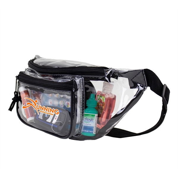 Clear 3 Pockets Fanny Pack - Image 1
