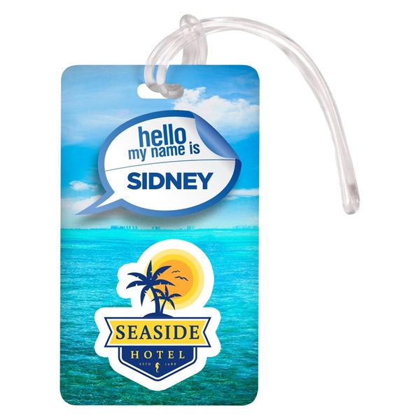 2.5" x 4.25" Deluxe Full Color Luggage Tag - Image 2