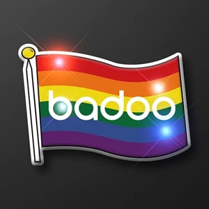 Light Up Rainbow Pride Flag Pins