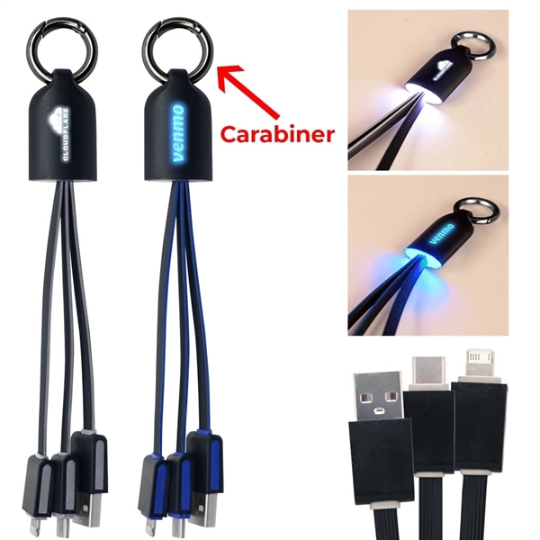 Light Up 3-in-1 USB Charging Cable - Image 2