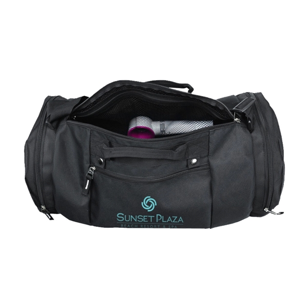 600D Polyester Round Duffel Bag - Image 3