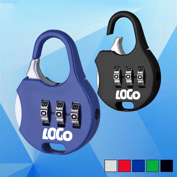 Security 3 Combination Luggage Padlock - Image 1