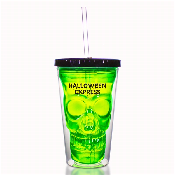 Neon Green LED Skull Cup - Image 2