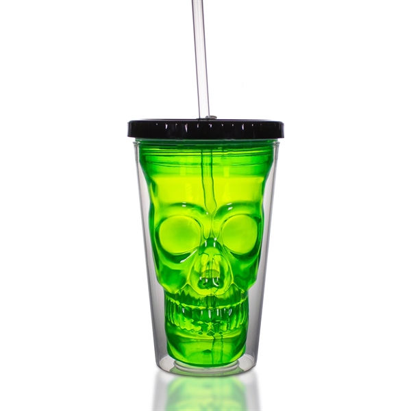 Neon Green LED Skull Cup - Image 4